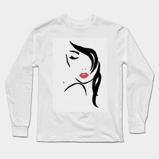 Girl Face Long Sleeve T-Shirt